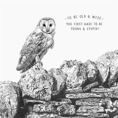 Old And Wise Owl Card