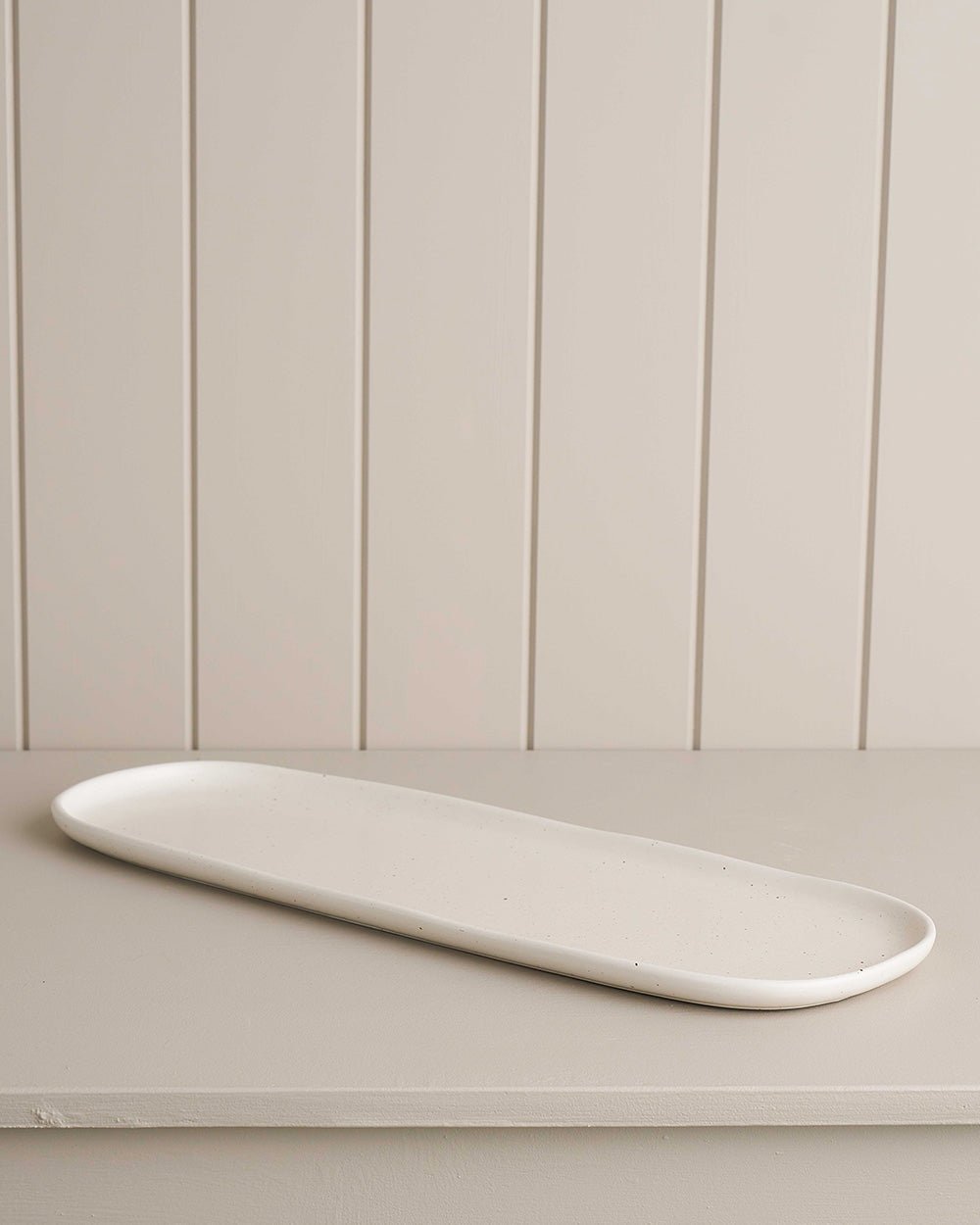 Platter Long - White Speckle - Natural Earth - Table Of Plenty - Robert Gordon Australia