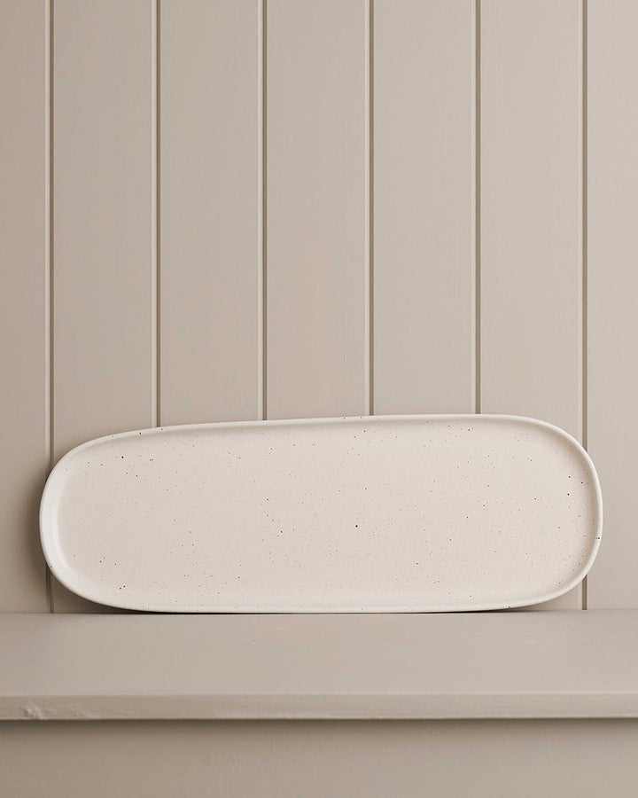 Platter Long - White Speckle - Natural Earth - Table Of Plenty - Robert Gordon Australia
