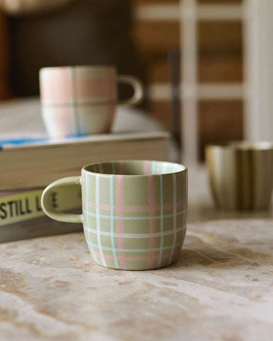 Mug - Single - Sage & Blush Check - Cat'S Pyjamas - 350Ml