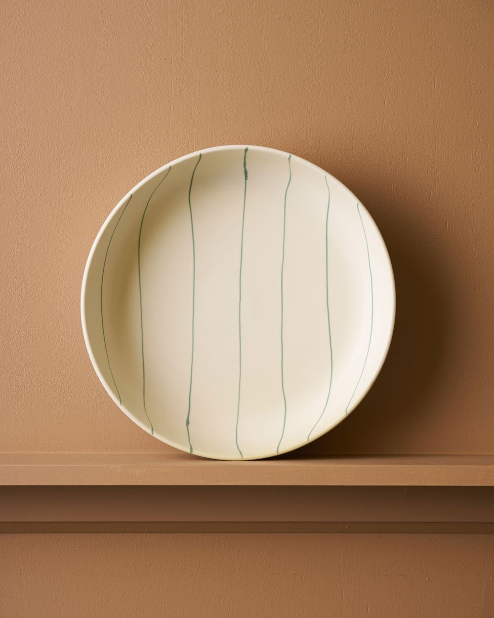 Salad Bowl 28Cm - Coastal Junction Cream / Green Stripe - Robert Gordon Australia