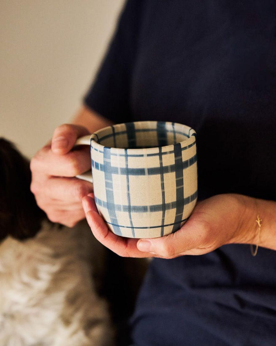 Mug - Single - Denim Check - Cat'S Pyjamas - 350Ml