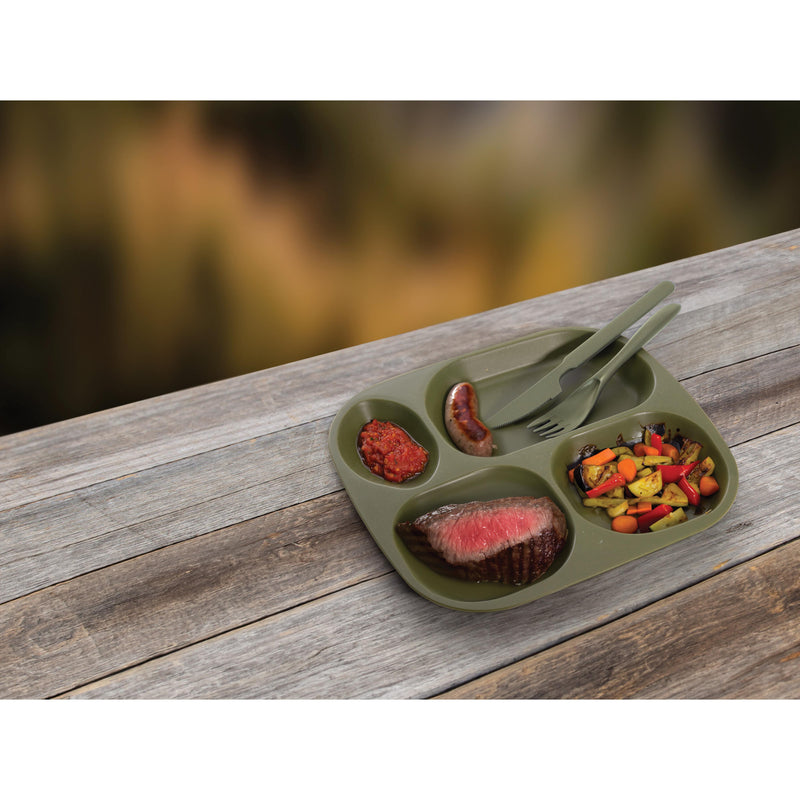 Divided Plate Assorted Colours - Wheat Straw 