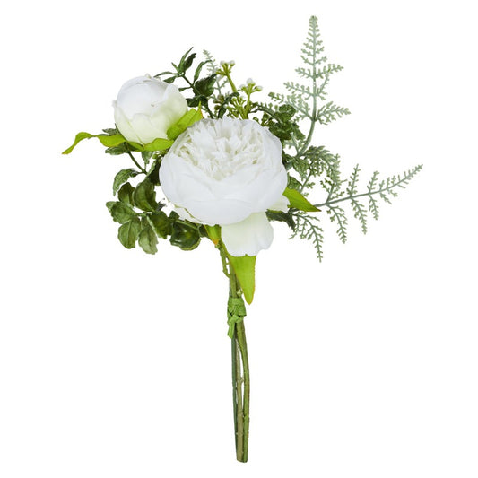 Rg Peony Fittonia Mix Bouquet - White