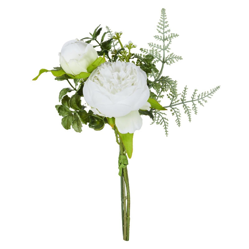 Rg Peony Fittonia Mix Bouquet - White
