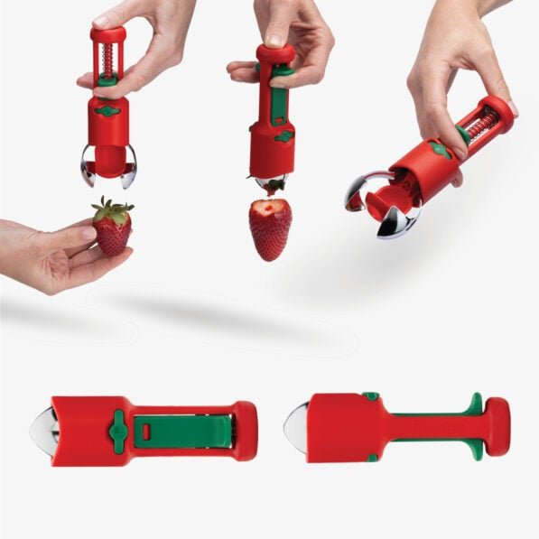 Hullapit - Red / Green Strawberry / Cherry / Olive Huller And Pitter