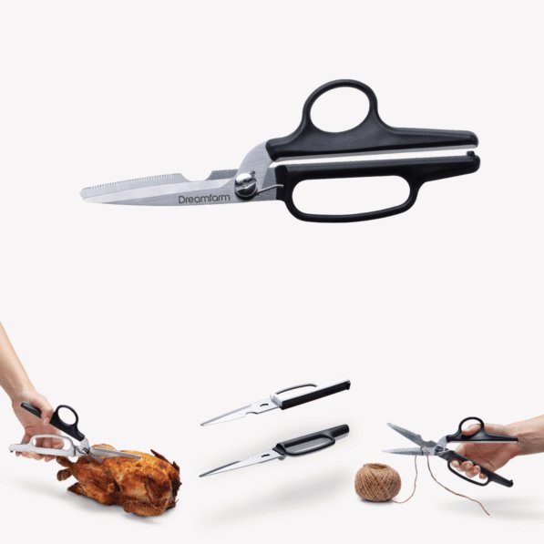 Dreamfarm Bishears Black And White Multipurpose Scissors