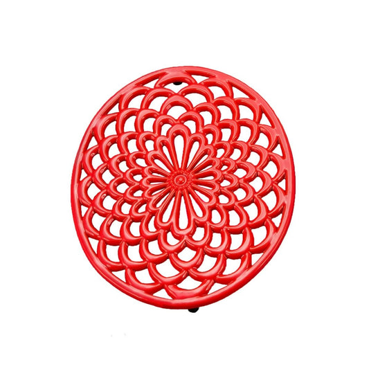 G&S Cast Iron (Enamelled) Oval Trivet 25 X 20Cm - Red