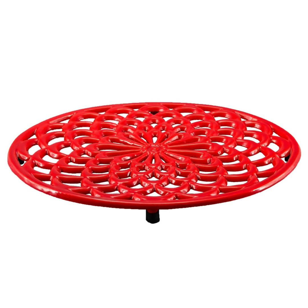 G&S Cast Iron (Enamelled) Oval Trivet 25 X 20Cm - Red