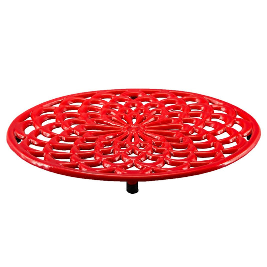 G&S Cast Iron (Enamelled) Oval Trivet 25 X 20Cm - Red