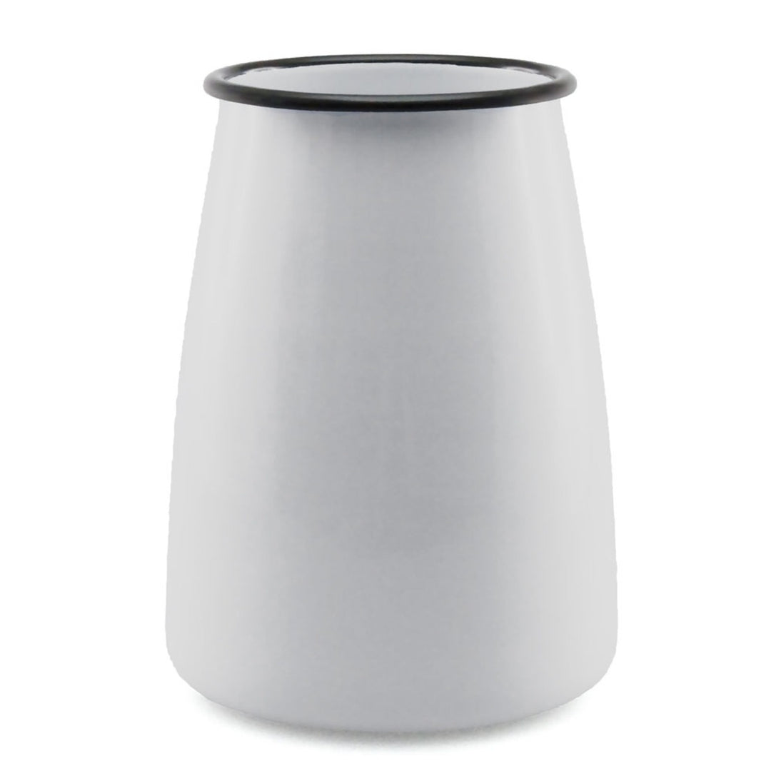 Falcon Enamel Utensil Holder | 16x12cm - White/black Rim