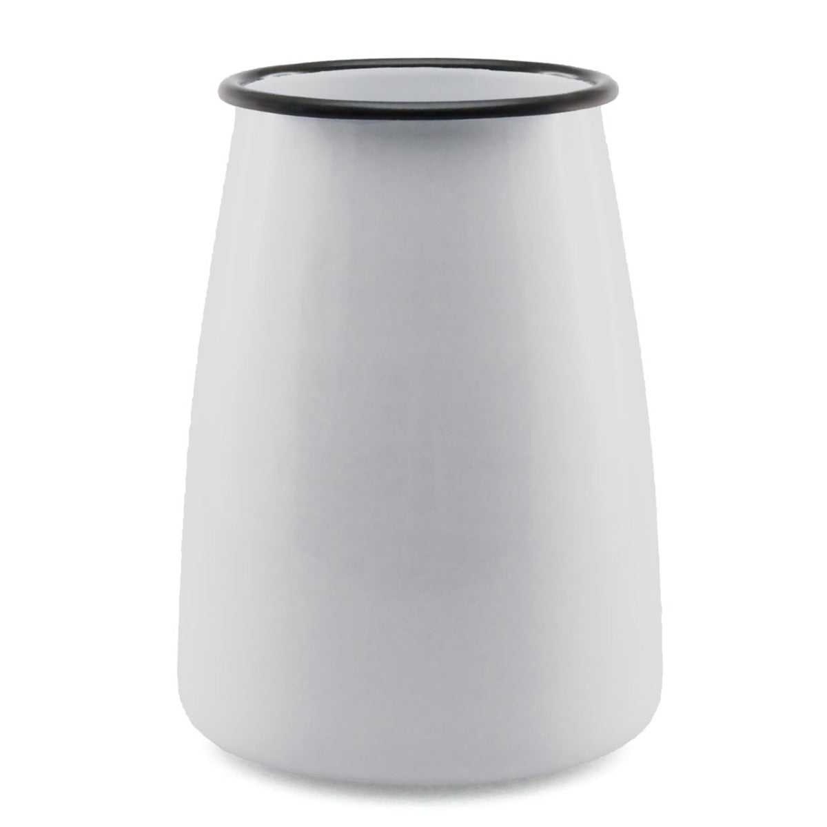 Falcon Enamel Utensil Holder | 16x12cm - White/black Rim