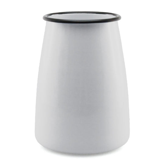 Falcon Enamel Utensil Holder | 16x12cm - White/black Rim