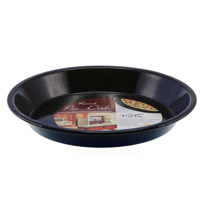 Falcon Pie Plate 30Cm Dia -Black/White Speckle