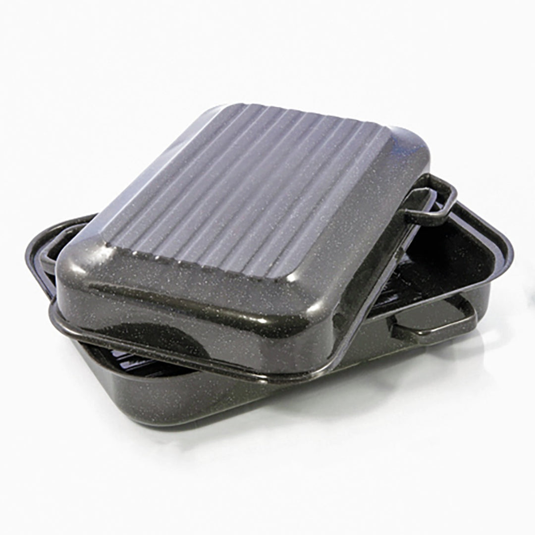 Falcon Enamel Rec Covered Roaster Black