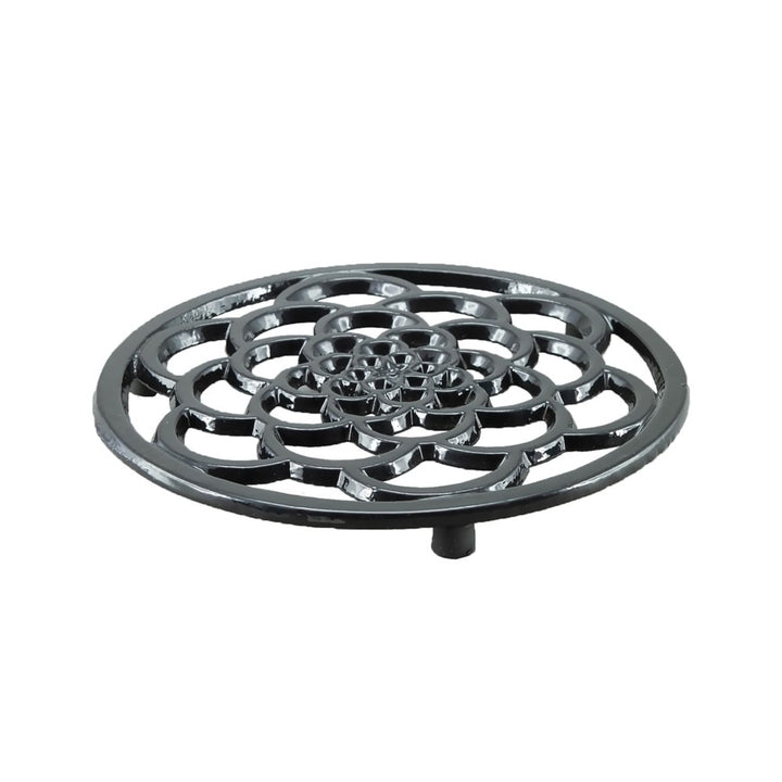 Cast Iron (enamelled) Round Trivet 18cm ~ Black