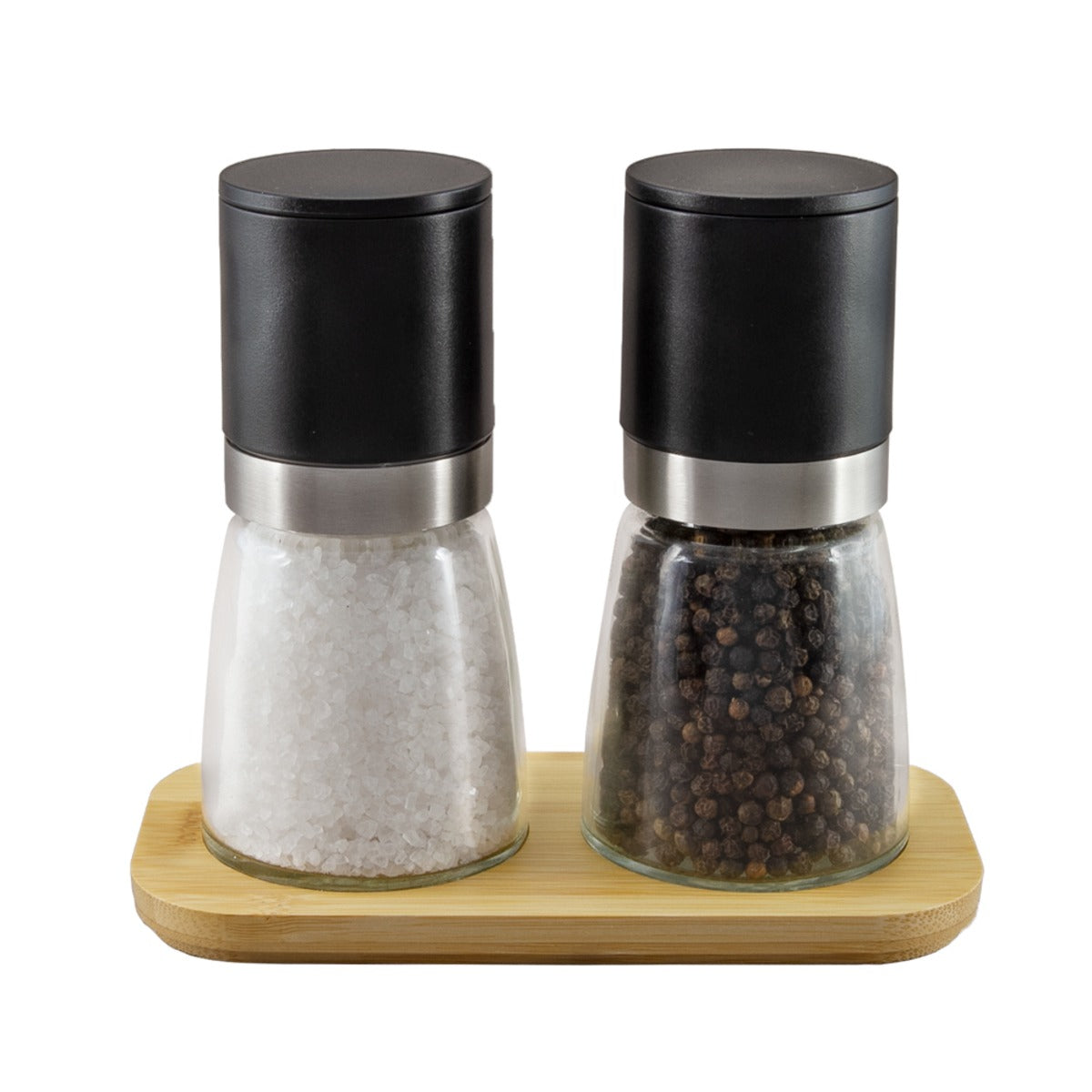 Integra Classic Upside-Down Salt & Pepper Mill Set - Black Top