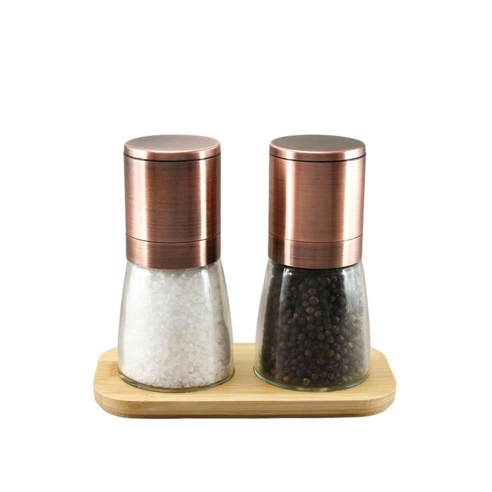 Integra Classic Upside-Down Salt And Pepper Mill Set - Copper Top