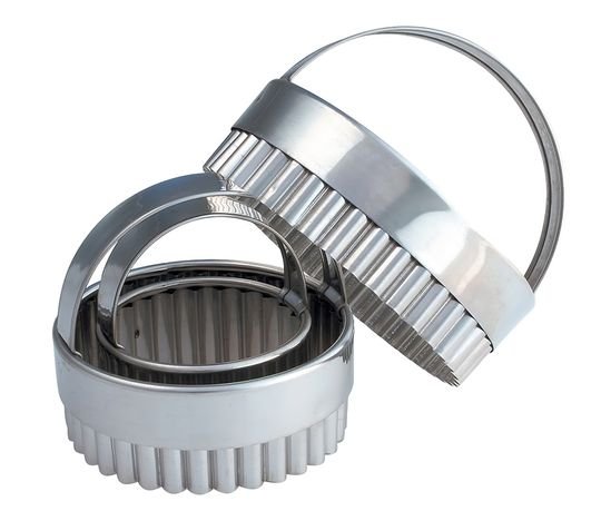 Mondo Round Crinkle Cutters S/s Set 3