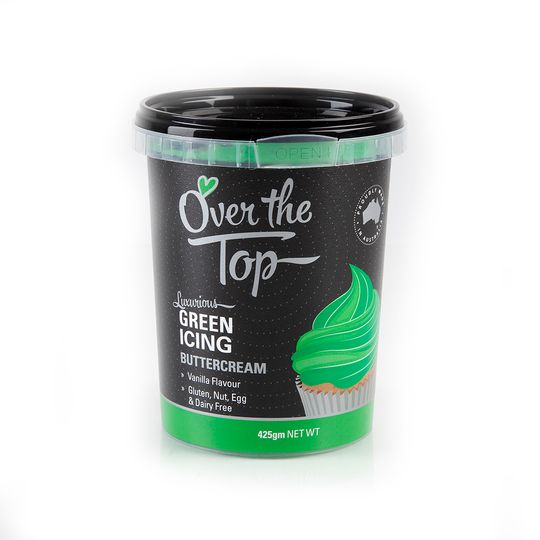 Over The Top Buttercream Green 425g