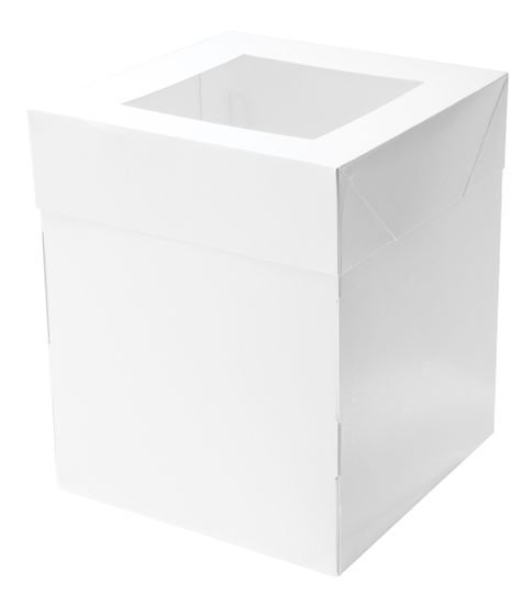 Mondo White Cake Box 10in Tall Square 8in X 8in