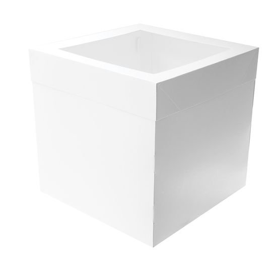 Mondo Cake Box White 10in Tall Square 10"x10"