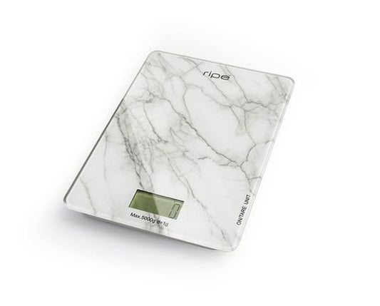 Ripe Kitchen Scale Reflection White Marble 5kg