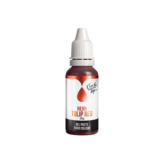 Over The Top Neon Food Colour - Tulip Red 25g