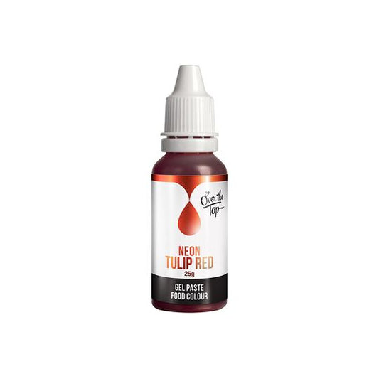 Over The Top Neon Food Colour - Tulip Red 25g