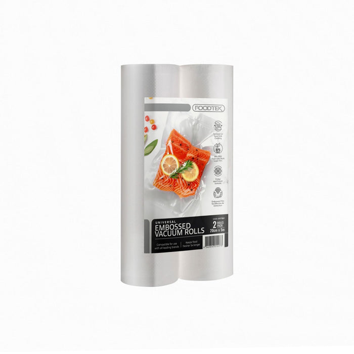 Foodtek Embossed Vacuum Rolls 2 Pack - 20cm x 5m