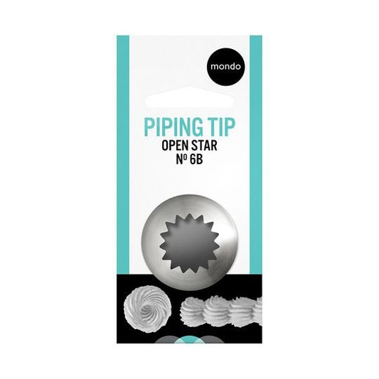 Mondo #6b S/s Open Star Piping Tip