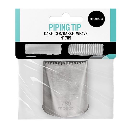 Mondo #789 S/s Cake Icer/basketweave Piping Tip