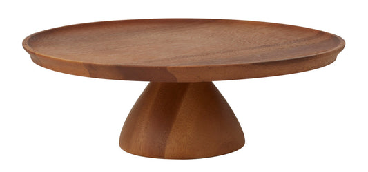 Davis And Waddell Acacia Wood Footed Cake Stand