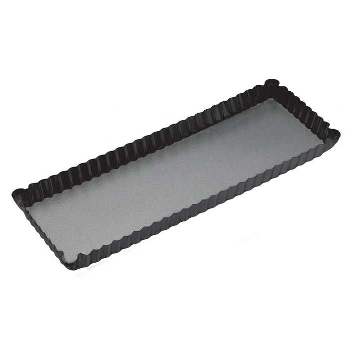 Masterpro Non-stick Loose Base Fluted Rectangular Quiche Tin 36x13x3.5cm