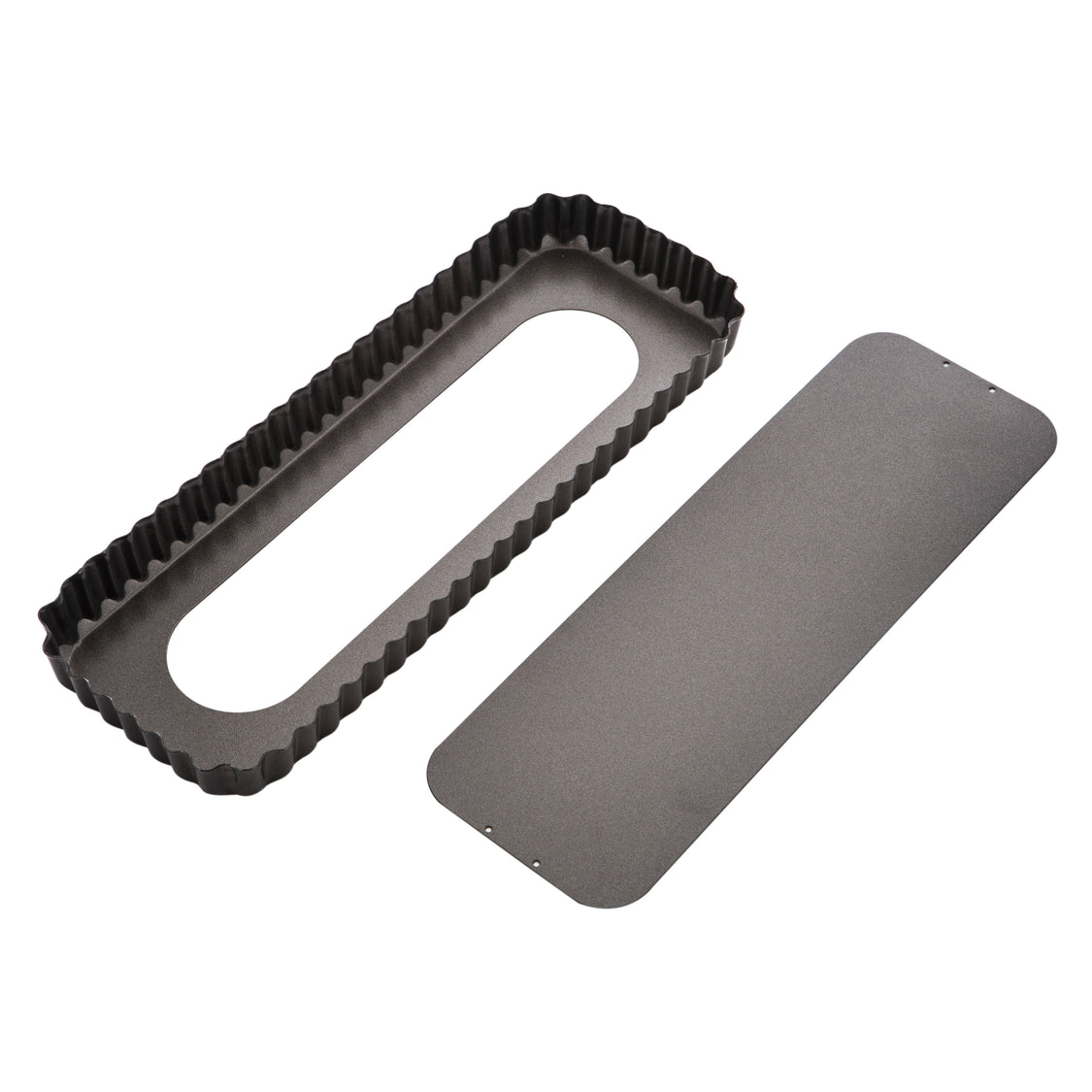 Masterpro Non-stick Loose Base Fluted Rectangular Quiche Tin 36x13x3.5cm