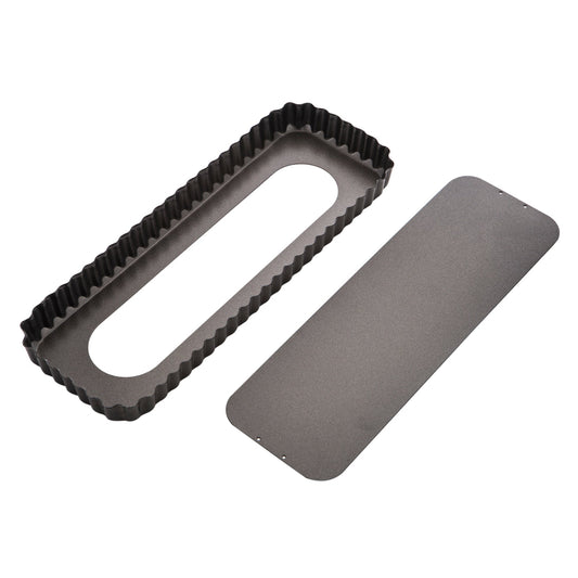 Masterpro Non-stick Loose Base Fluted Rectangular Quiche Tin 36x13x3.5cm