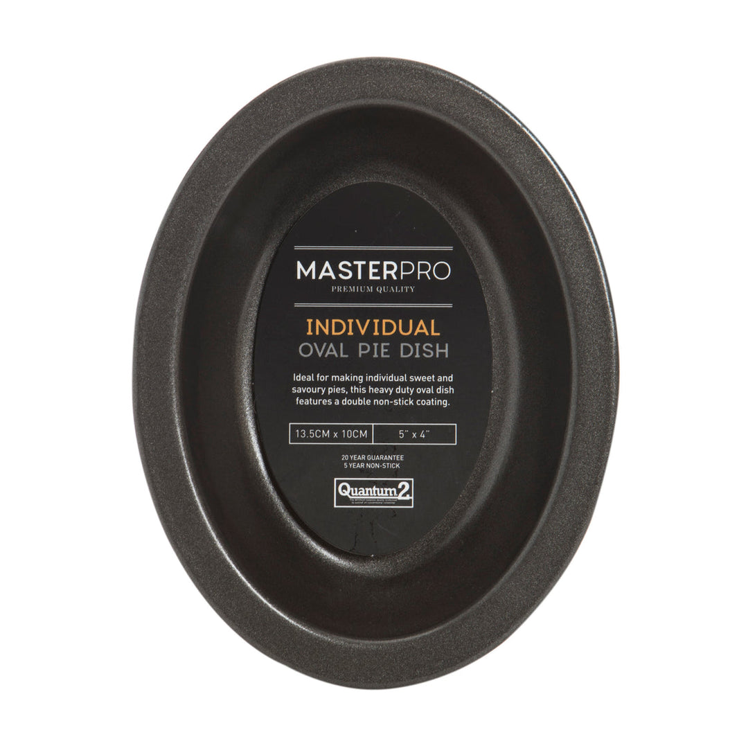Masterpro Non-Stick Individual Oval Pie Dish 13.5X10X3Cm