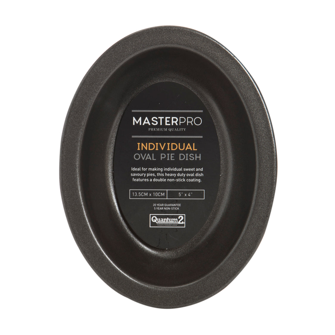 Masterpro Non-Stick Individual Oval Pie Dish 13.5X10X3Cm