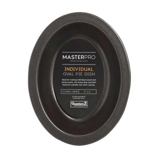 Masterpro Non-Stick Individual Oval Pie Dish 13.5X10X3Cm