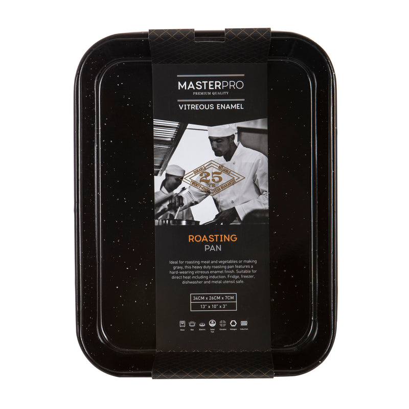 Master Pro Vitreous Enamel Roasting Pan 34X26Cm