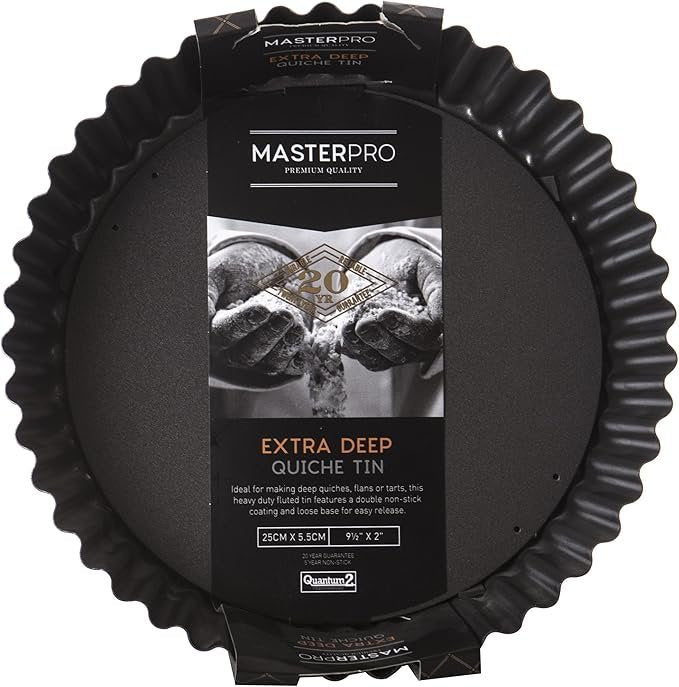 Masterpro Non Stick Round Deep Flan Quiche 25cm