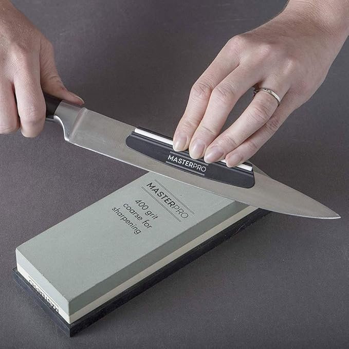 Masterpro 400 1000 Dual Grit Knife Sharpening Whetstone Sharpeners Water Stone