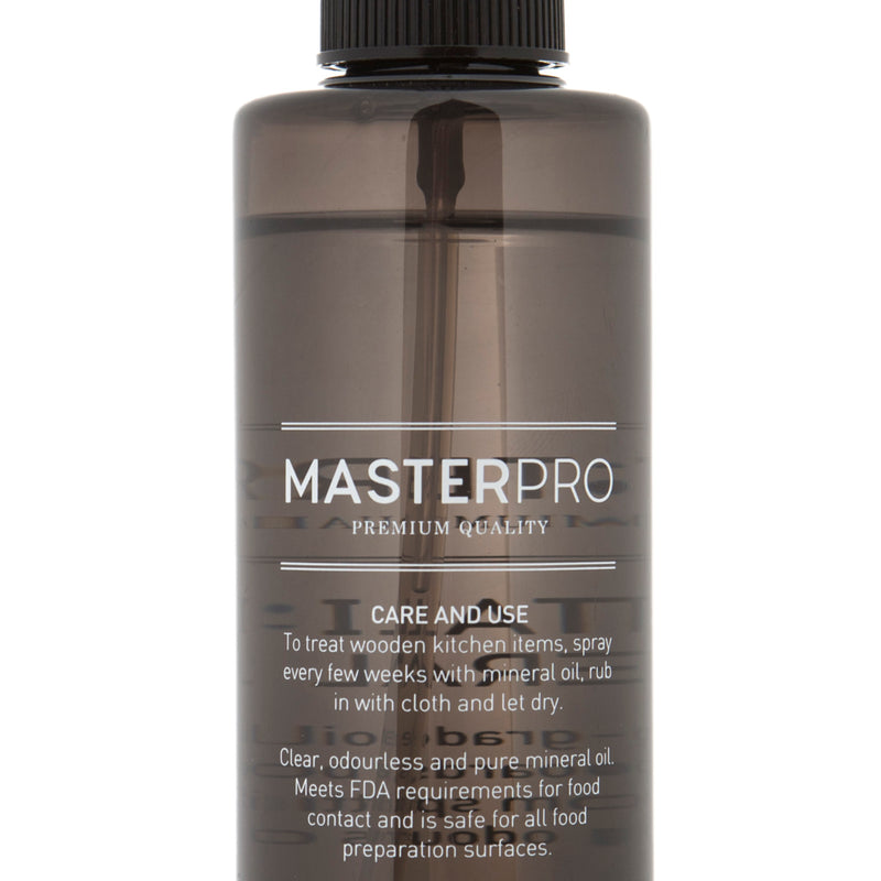 MasterPro 200ml Food Safe Mineral Oil Wood Wooden Timber Chopping Board Spray