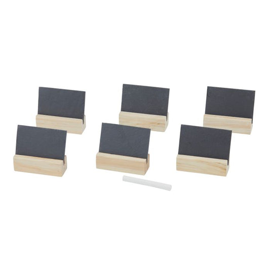 Name Cards Slate And Wood Set Of 6 D&w