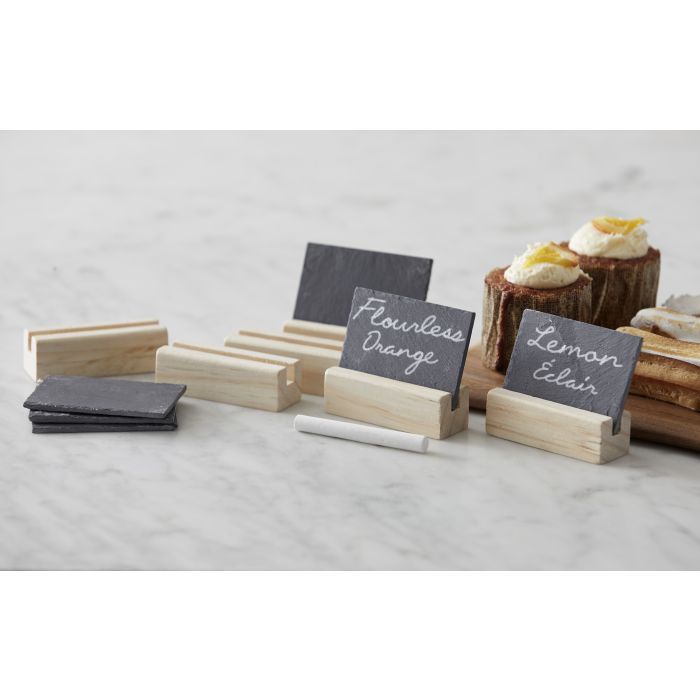 Name Cards Slate And Wood Set Of 6 D&w