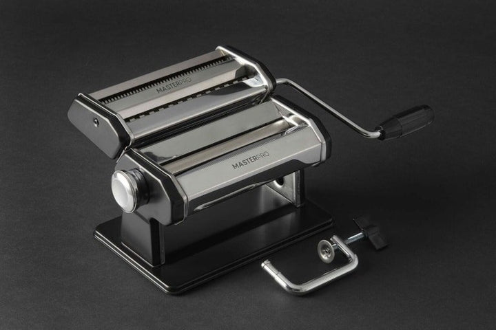 Masterpro Extra Wide Pasta Machine - Lasagna Fettuccine Noodle Maker Cutter Silver