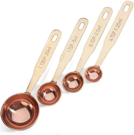 Academy Measuring Spoon Set Copper/brass