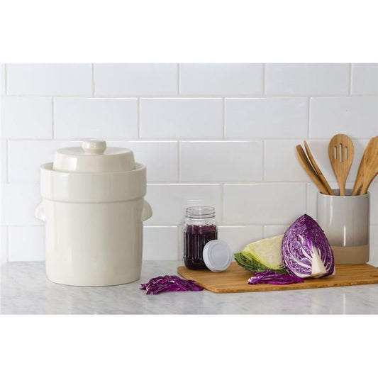 Davis & Waddell fermentation crock / Jar 5l white Ceramic