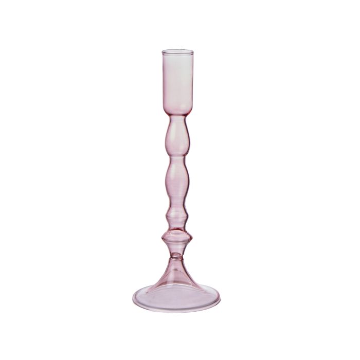 Ria Candle Holder 6.8x6.8x16cm Pink