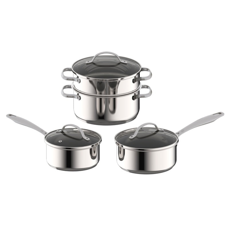 Mckinnon S/S Cookset W Lids - 4Pc